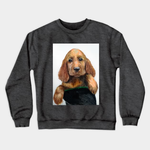 Golden retriever puppy Crewneck Sweatshirt by Indicative of Hannah